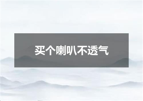 买个喇叭不透气