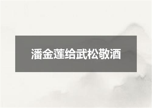 潘金莲给武松敬酒