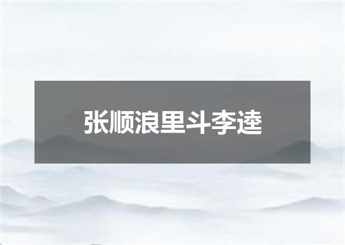 张顺浪里斗李逵