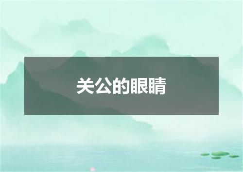 关公的眼睛