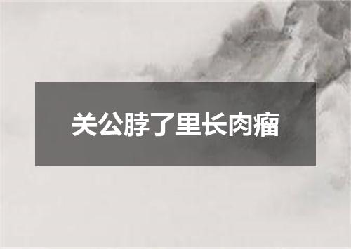 关公脖了里长肉瘤