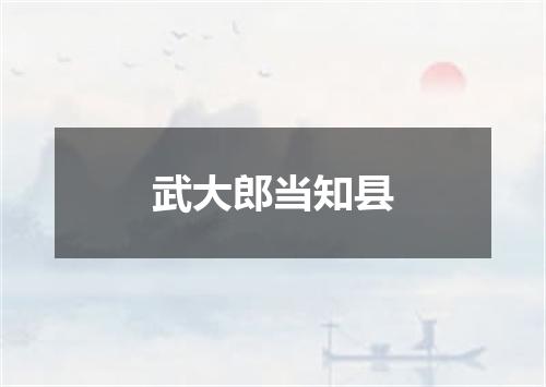 武大郎当知县