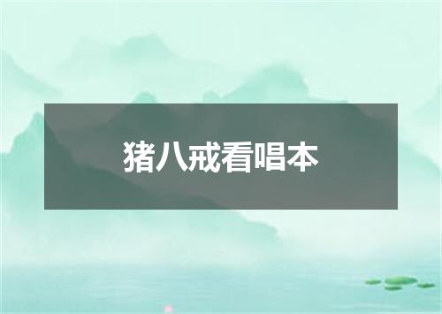 猪八戒看唱本
