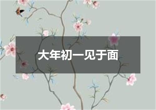 大年初一见于面