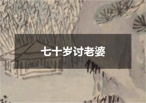 七十岁讨老婆