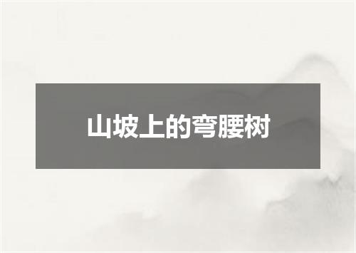 山坡上的弯腰树