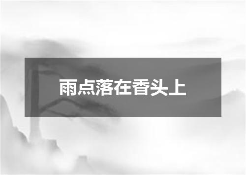 雨点落在香头上