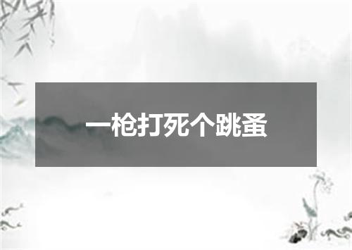 一枪打死个跳蚤