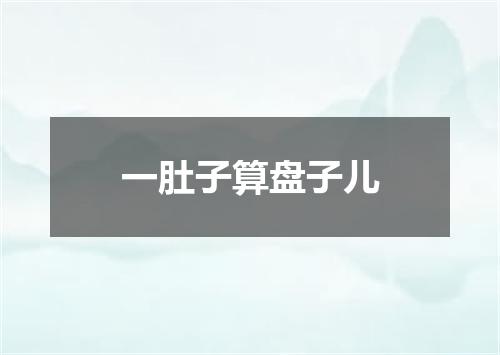 一肚子算盘子儿