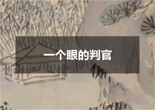 一个眼的判官
