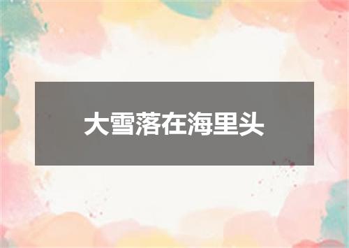 大雪落在海里头