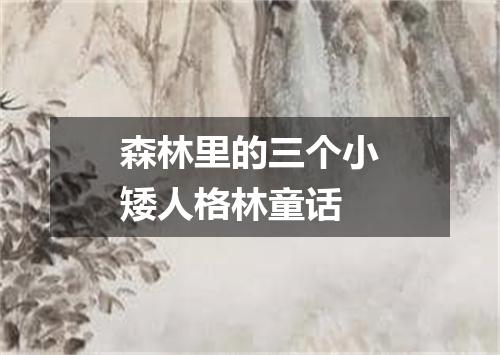 森林里的三个小矮人格林童话