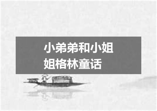 小弟弟和小姐姐格林童话