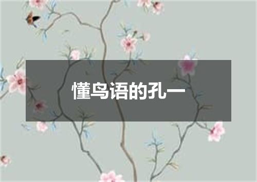 懂鸟语的孔一