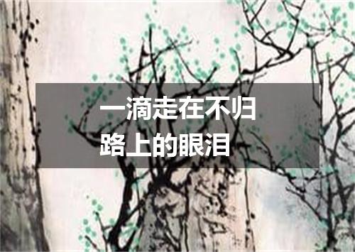 一滴走在不归路上的眼泪