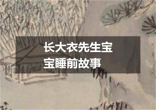 长大衣先生宝宝睡前故事
