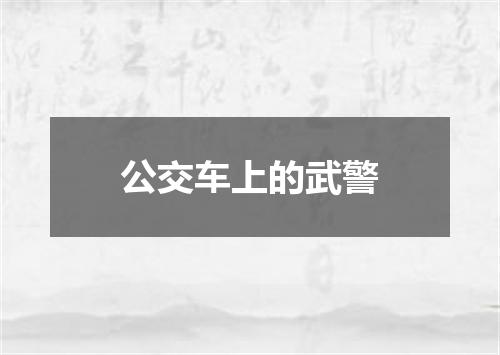 公交车上的武警