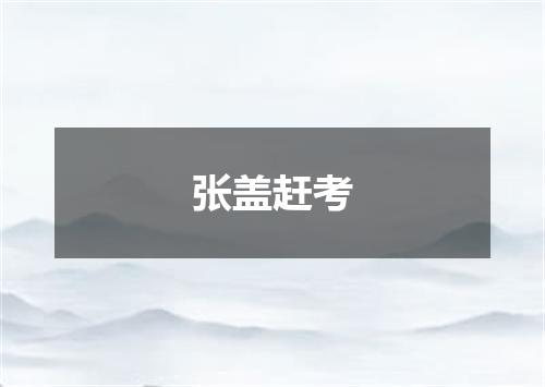 张盖赶考