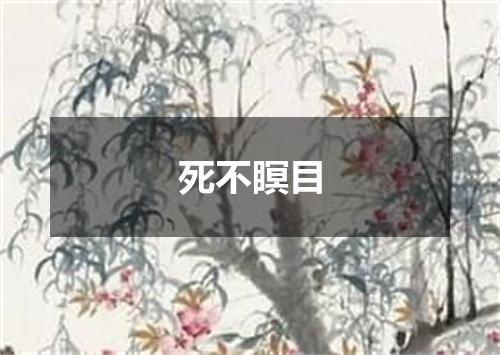 死不瞑目
