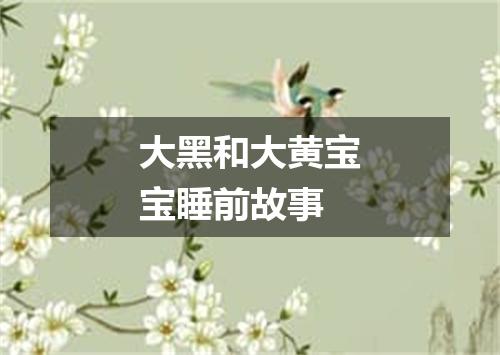 大黑和大黄宝宝睡前故事