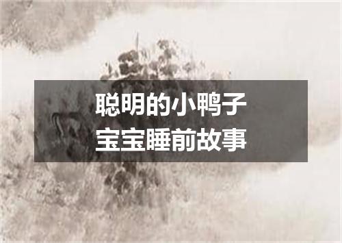 聪明的小鸭子宝宝睡前故事