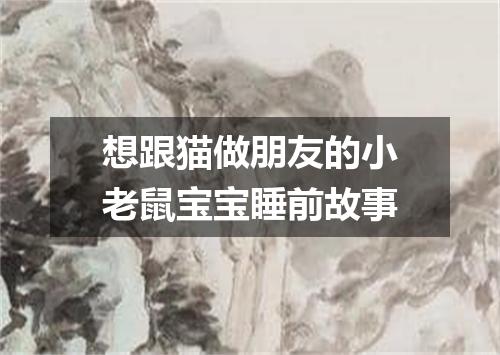 想跟猫做朋友的小老鼠宝宝睡前故事
