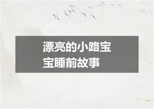 漂亮的小路宝宝睡前故事