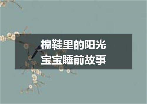 棉鞋里的阳光宝宝睡前故事