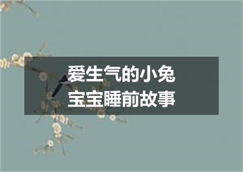 爱生气的小兔宝宝睡前故事