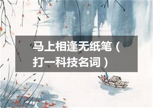 马上相逢无纸笔（打一科技名词）