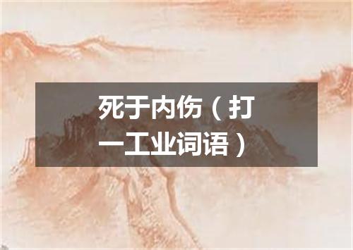 死于内伤（打一工业词语）