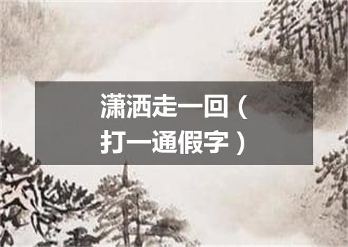 潇洒走一回（打一通假字）