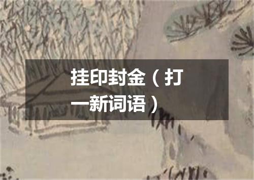 挂印封金（打一新词语）