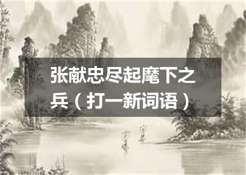 张献忠尽起麾下之兵（打一新词语）