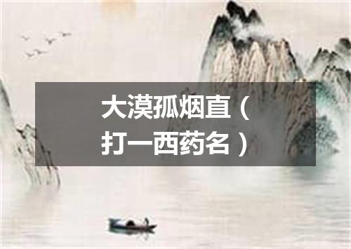大漠孤烟直（打一西药名）