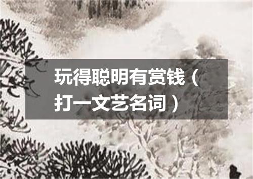 玩得聪明有赏钱（打一文艺名词）