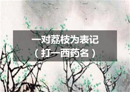 一对荔枝为表记（打一西药名）