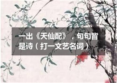 一出《天仙配》，句句皆是诗（打一文艺名词）