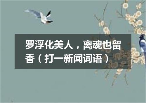 罗浮化美人，离魂也留香（打一新闻词语）