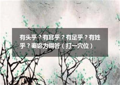 有头乎？有耳乎？有足乎？有姓乎？秦宓为俱答（打一穴位）