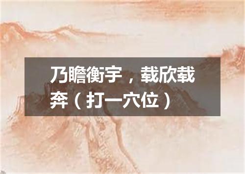 乃瞻衡宇，载欣载奔（打一穴位）