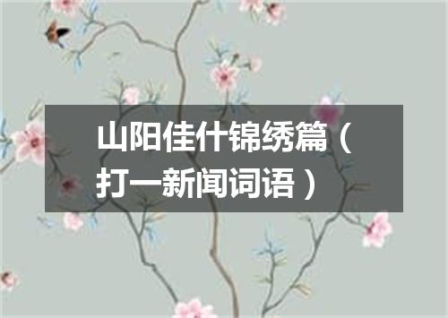 山阳佳什锦绣篇（打一新闻词语）