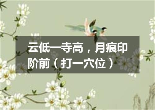 云低一寺高，月痕印阶前（打一穴位）
