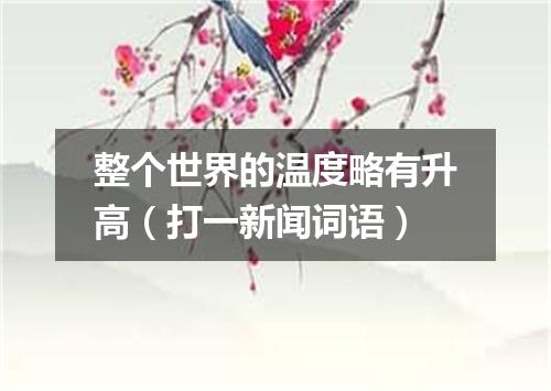 整个世界的温度略有升高（打一新闻词语）