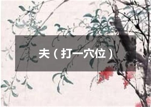 夫（打一穴位）