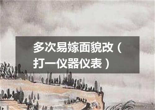 多次易嫁面貌改（打一仪器仪表）