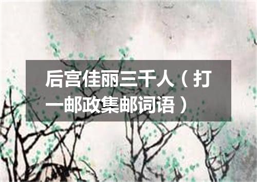 后宫佳丽三千人（打一邮政集邮词语）