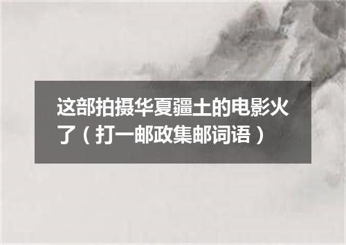 这部拍摄华夏疆土的电影火了（打一邮政集邮词语）