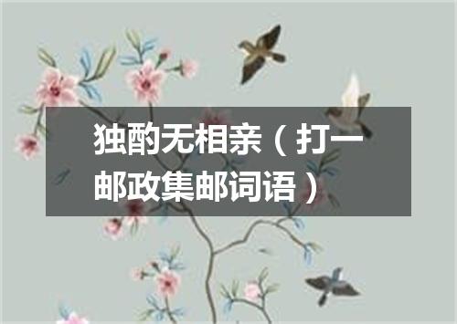 独酌无相亲（打一邮政集邮词语）