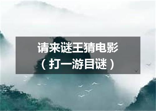 请来谜王猜电影（打一游目谜）